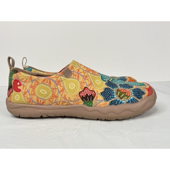 UIN Batik Flower Floral Toledo Women’s 7.5 Slip On Shoes Comfort Cotton Light - Picture 7 of 16